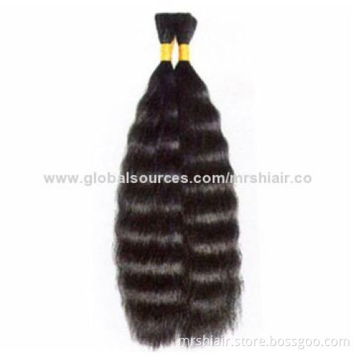 18-inch Mixed Color Human Remy Curly Bulk Hair